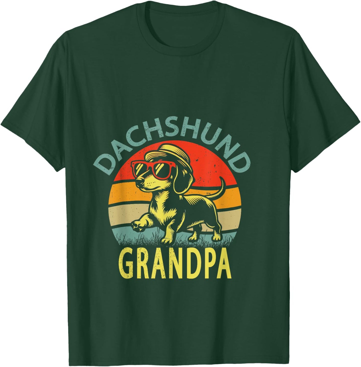 Funny Vintage Dachshund grandpa Father's Day T-Shirt - T-Shirt | Forest