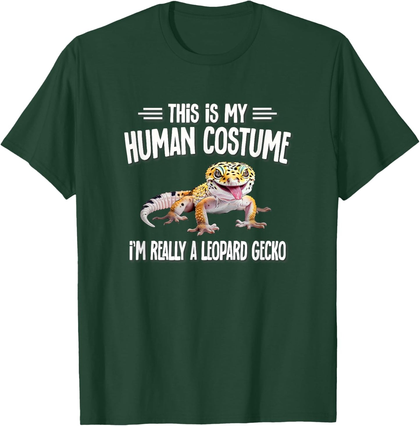 Reptile Human Costume Leopard Gecko Lover T-Shirt - T-Shirt | Forest