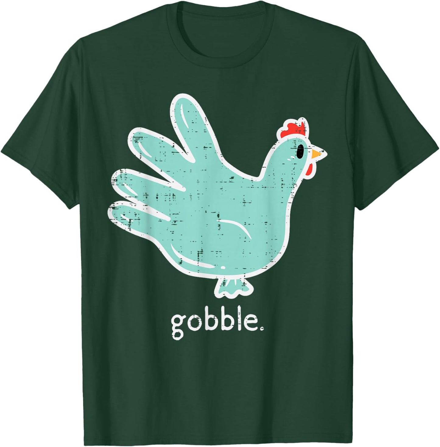 Thanksgiving Nurse Gloves Turkey Gobble Scrub Top Men Women T-Shirt - T-Shirt | Forest