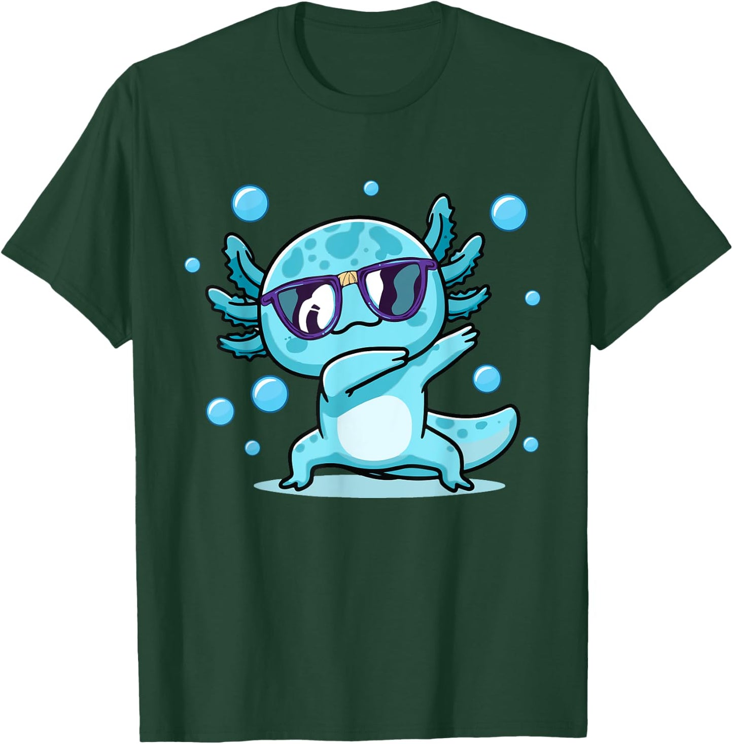 Cute Funny Axolotl Dabbing For Girls Boys Kids Women T-Shirt - T-Shirt | Forest