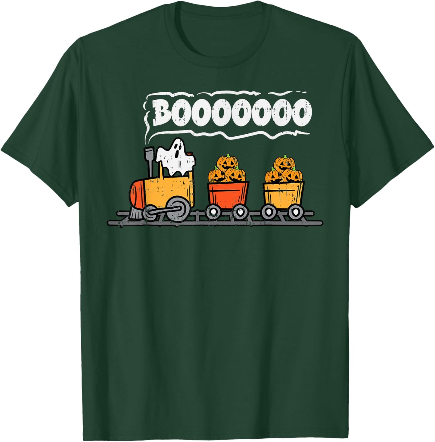 Halloween Train Ghost Boo Costume Toddler Boys Kids Youth T-Shirt - T-Shirt | Forest