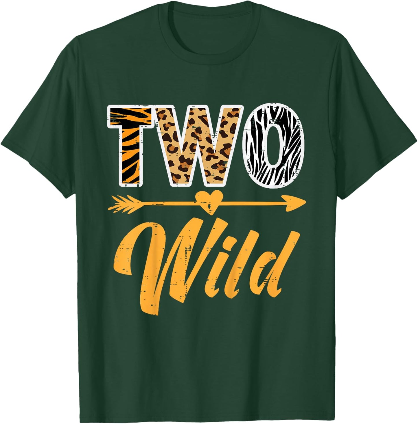 2nd Birthday Two Wild 2 Years Old Girls Boys Kids Toddler T-Shirt - T-Shirt | Forest