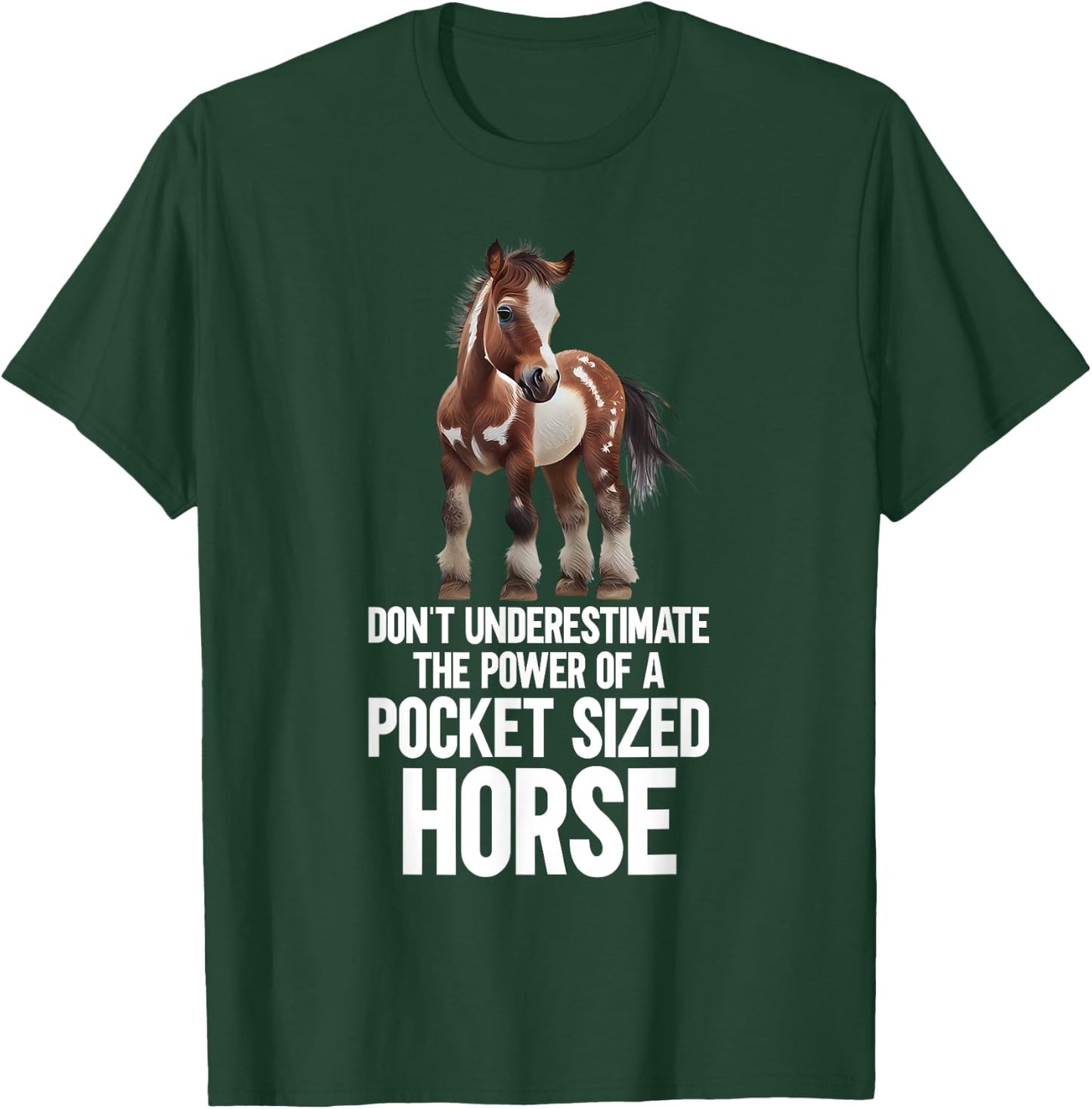 Miniature Horse Mini Horse Pet Tiny Horse Lover Pony T-Shirt - T-Shirt | Forest