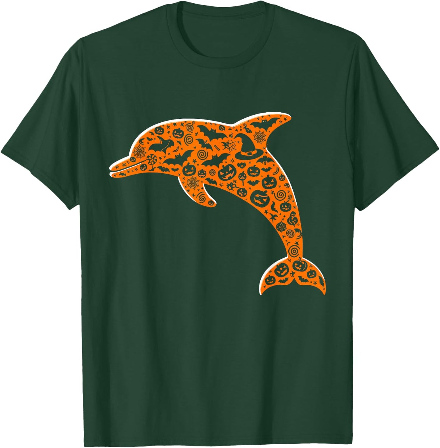 Funny Pumpkin Dolphin Candy Halloween Kids T-Shirt - T-Shirt | Forest