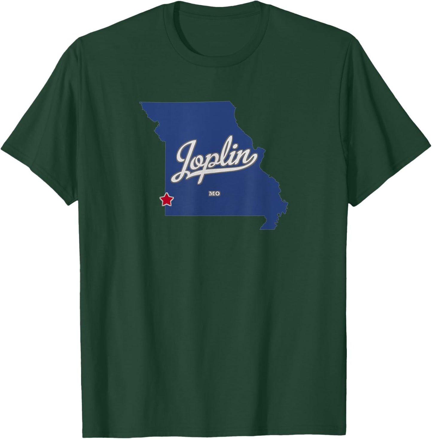 Joplin Missouri MO Map T-Shirt - T-Shirt | Forest