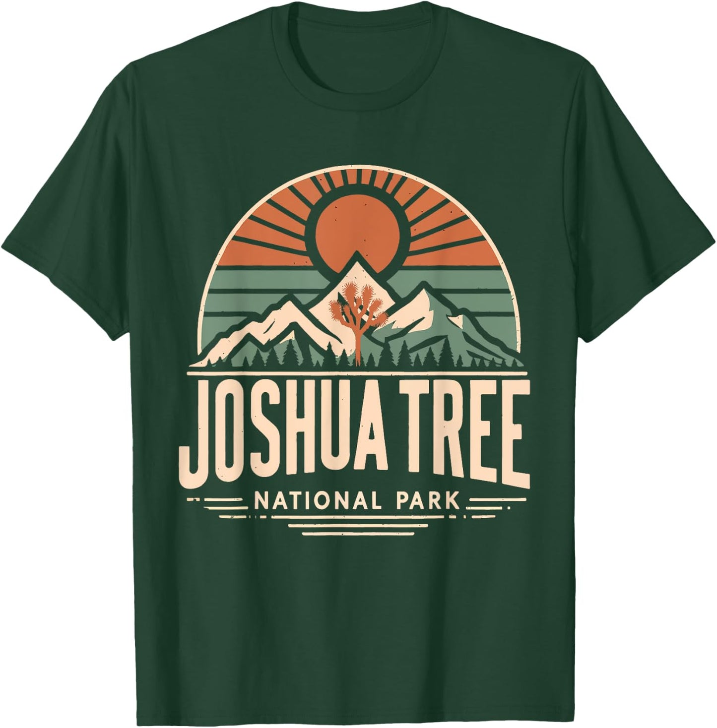 Vintage Joshua Tree National Park Hiking Camping Outdoor T-Shirt - T-Shirt | Forest