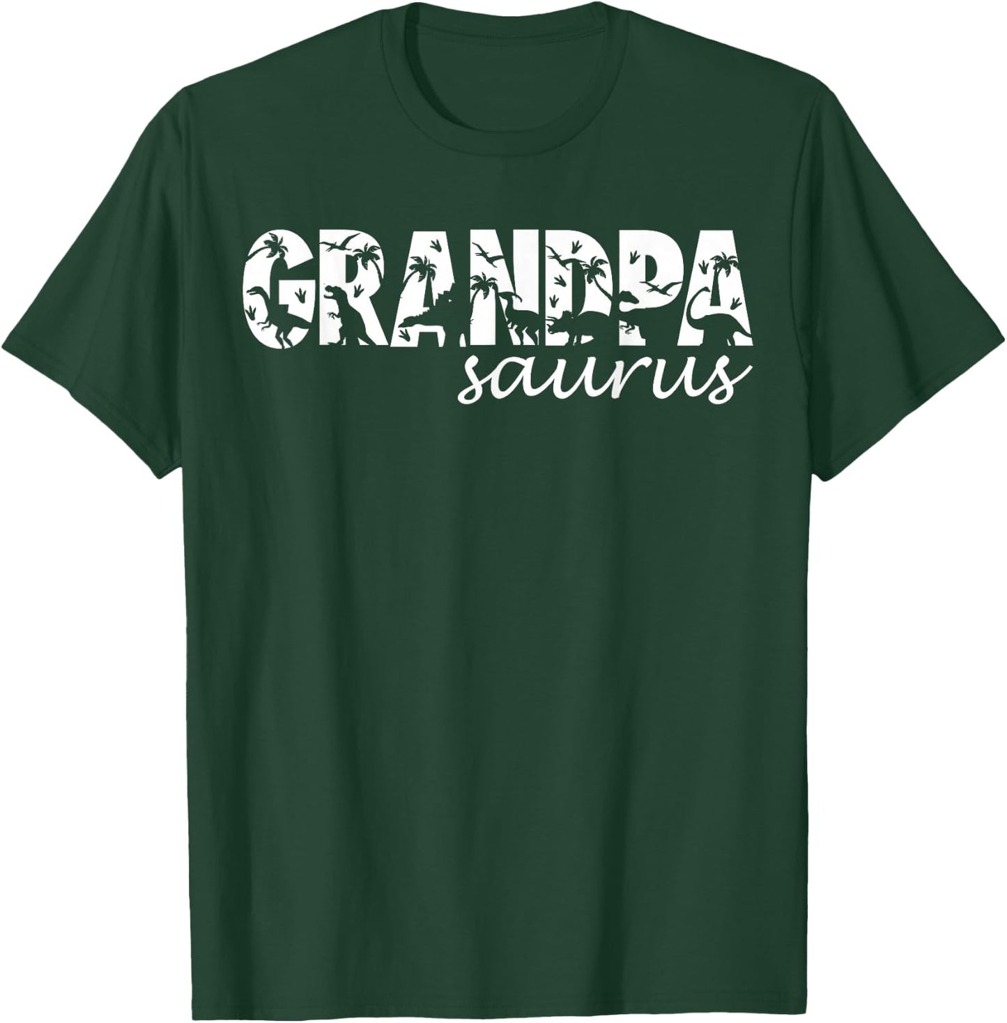 Grandpasaurus T Rex Dinosaur Grandpa Saurus Family Matching T-Shirt - T-Shirt | Forest