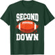 Second Down 2 Year Old Football Birthday Boy 2nd Birthday T-Shirt - T-Shirt | Forest