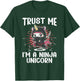 Ninjacorn Unicorn Lover Shuriken Kunai Shinobi Ninja T-Shirt - T-Shirt | Forest
