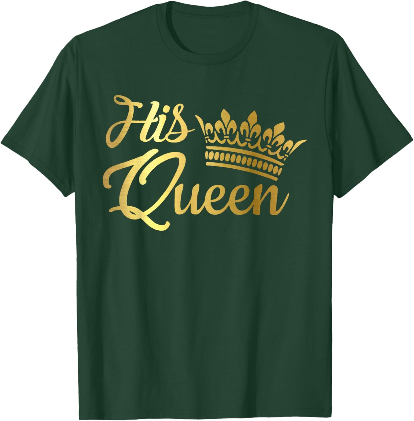 King Queen Wife Husband Boyfriend Girlfriend Matching Couple T-Shirt - T-Shirt | Forest