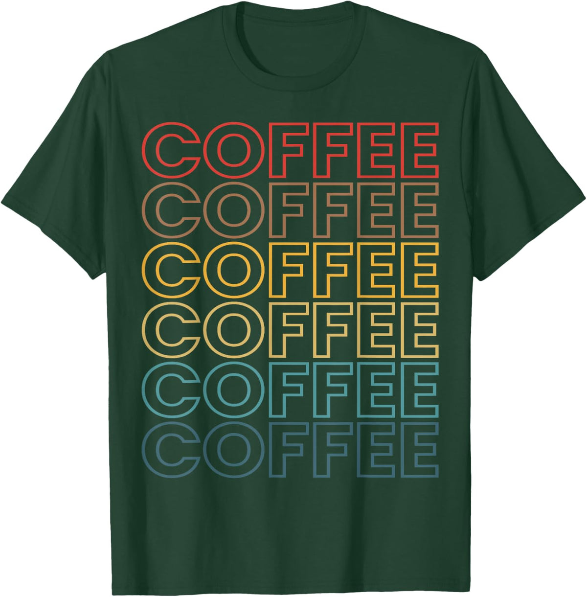 Retro Coffee Coffee Coffee Art Vintage Coffee Addicts T-Shirt - T-Shirt | Forest