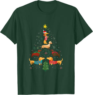 Funny Dachshund Christmas Tree Ornament Decor Gift T-Shirt - T-Shirt | Forest