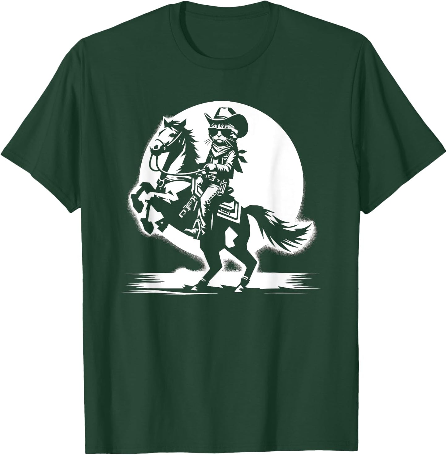 Cat Cowboy Cowgirl Country Western Meowdy Funny Cat T-Shirt - T-Shirt | Forest