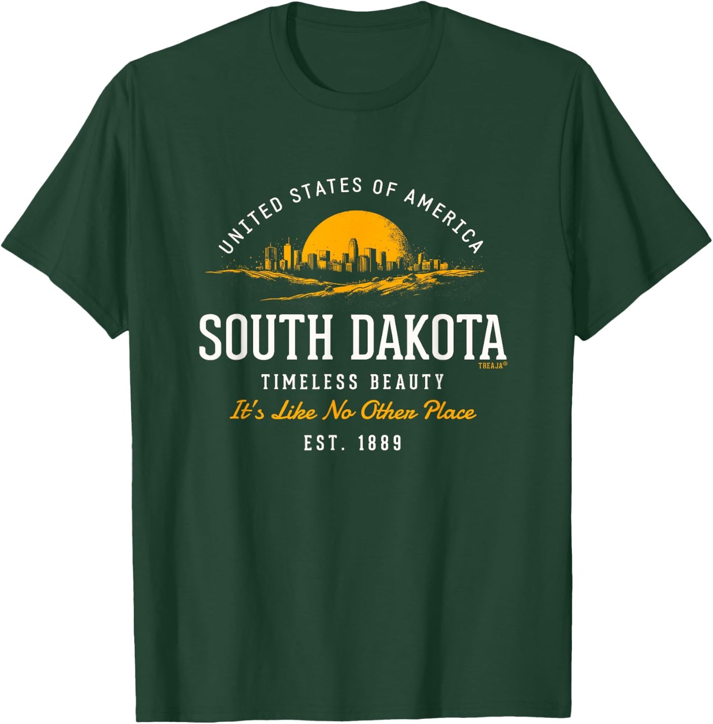 Retro Styled State of South Dakota Vintage T-Shirt - T-Shirt | Forest