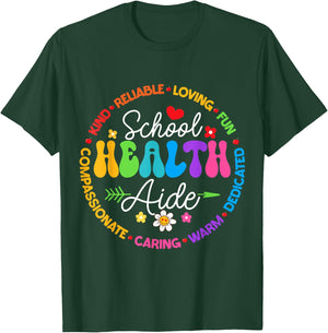 School Health Aide Squad Funny Back To School Nurse Squad T-Shirt - T-Shirt | Forest