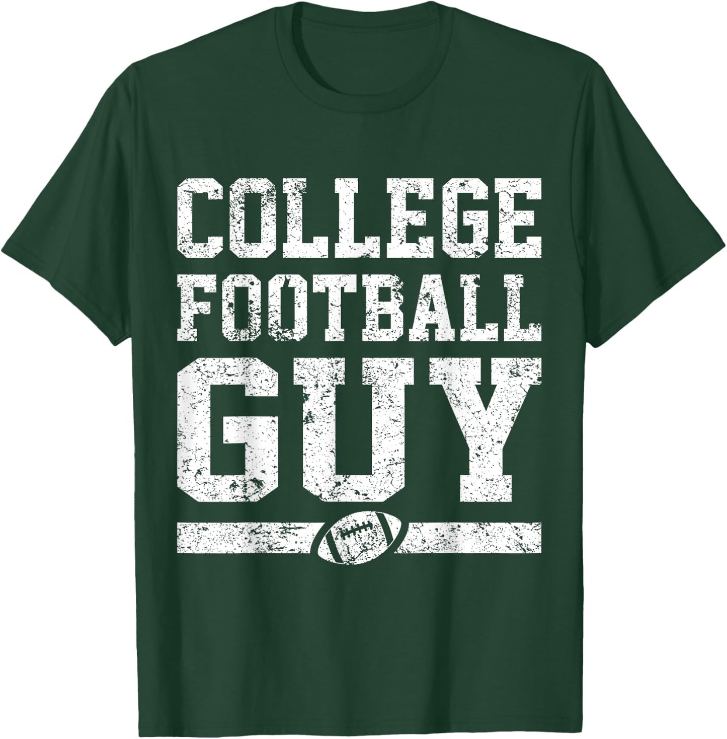 Vintage Funny College Football T-Shirt - T-Shirt | Forest