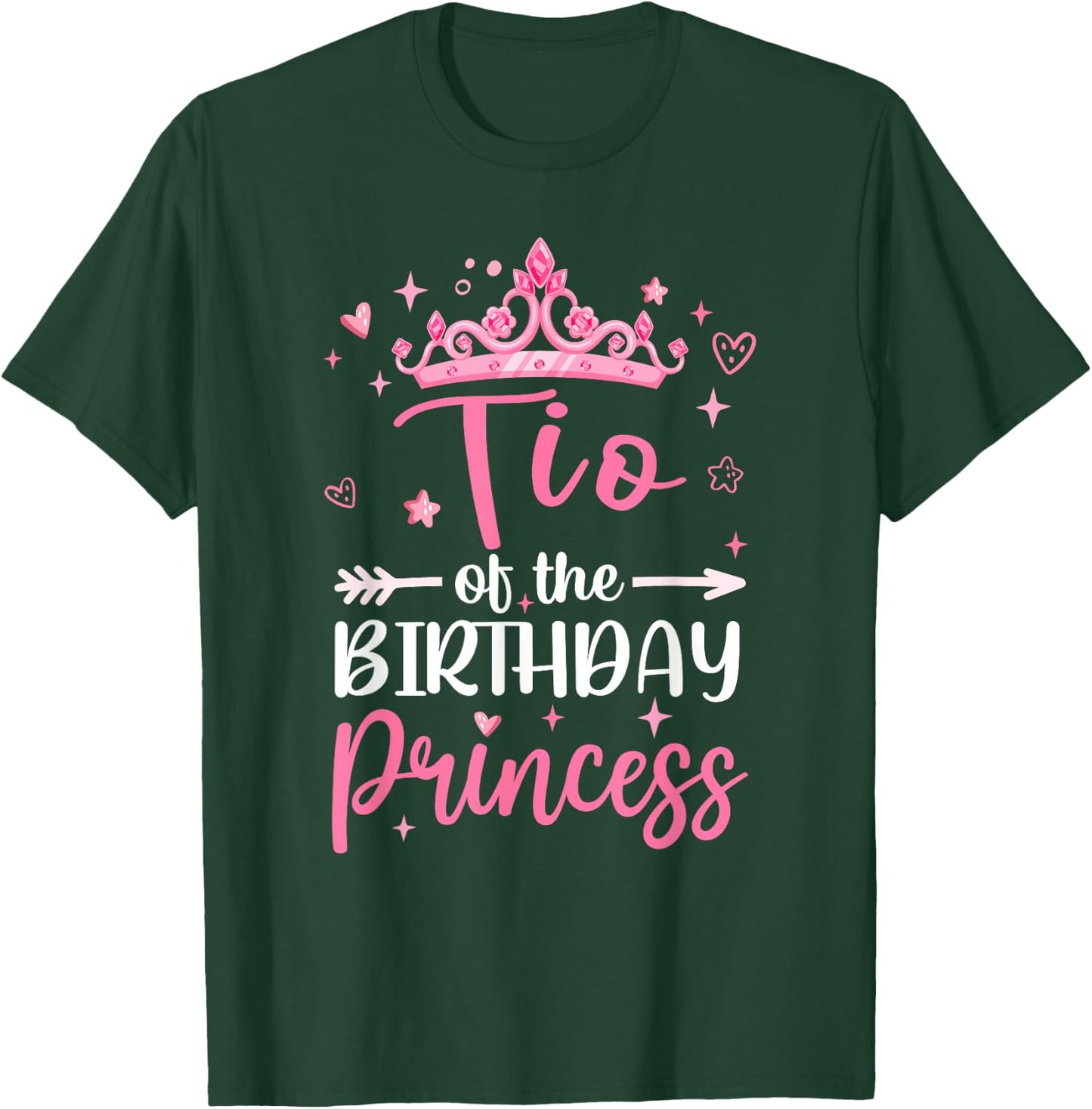 Tio Of The Birthday Princess Birthday Girl Kid Family T-Shirt - T-Shirt | Forest