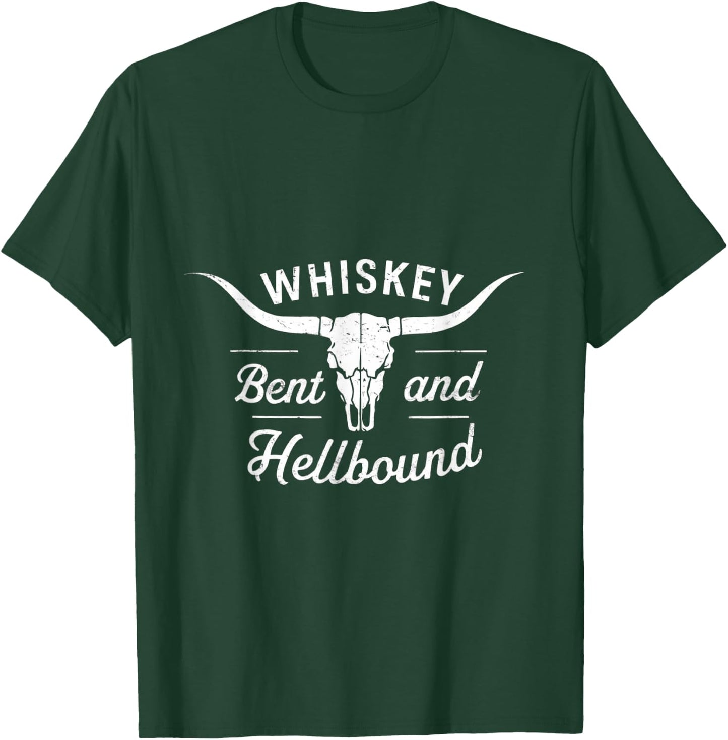 Whiskey Bent And Hellbound Graphic Western Cactus Deserts T-Shirt - T-Shirt | Forest