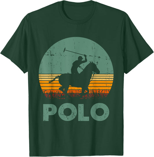 Polo Players Horseback Riding Horse Equestrian Sports T-Shirt - T-Shirt | Forest