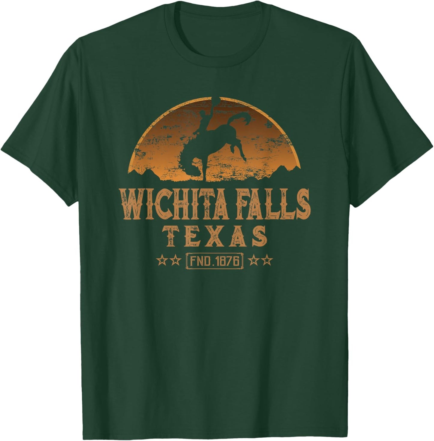 Wichita Falls Texas TX Rodeo Cowboy T-Shirt - T-Shirt | Forest