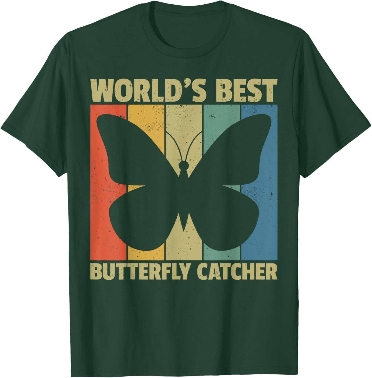 World's Best Butterfly Catcher Retro Nature Lovers T-Shirt - T-Shirt | Forest