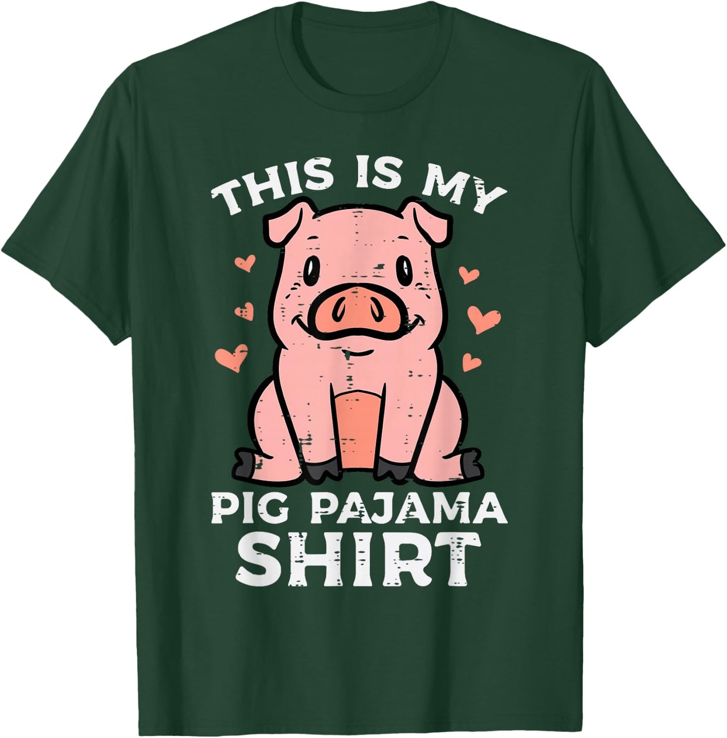 This Is My Pig Pajama Shirt Cute Hog Swine Women Kids Men T-Shirt - T-Shirt | Forest