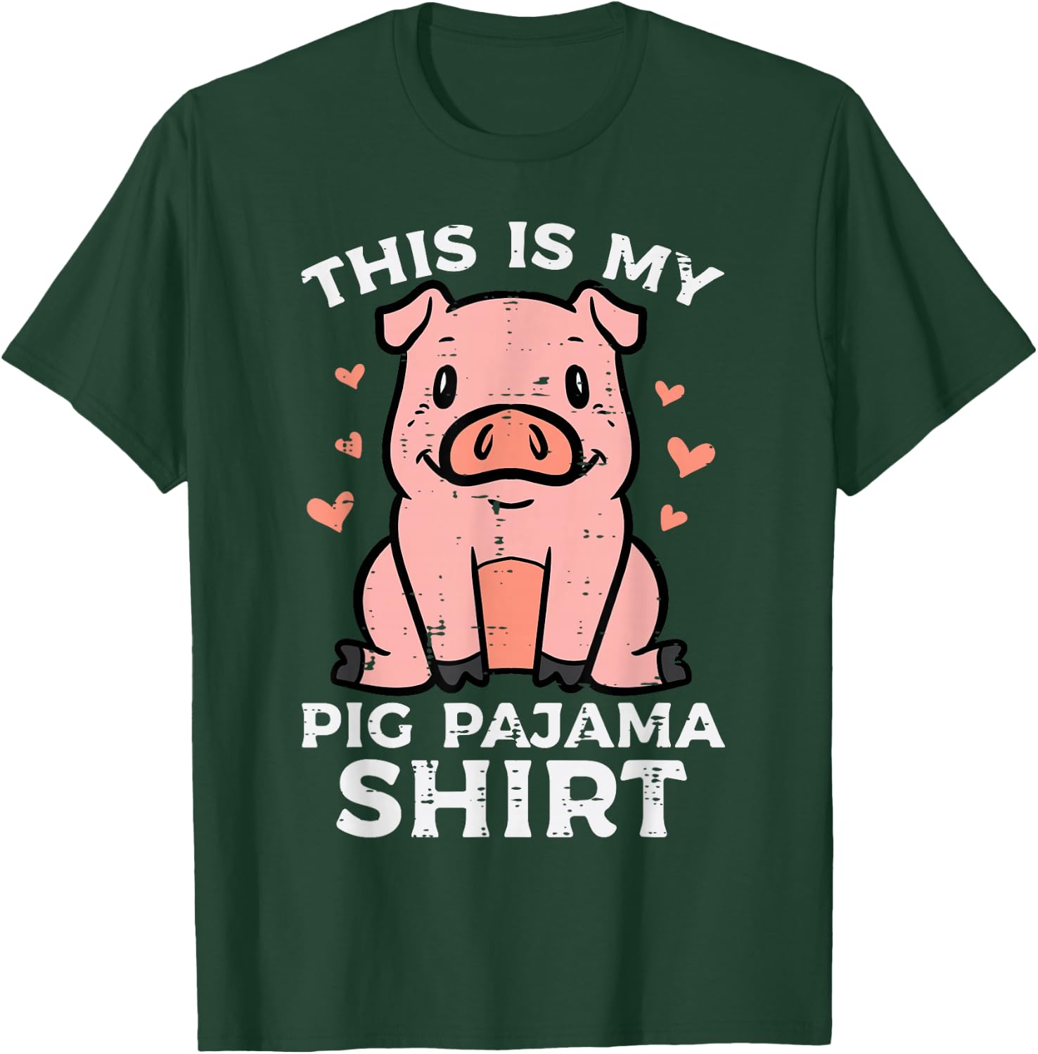 This Is My Pig Pajama Shirt Cute Hog Swine Women Kids Men T-Shirt - T-Shirt | Forest