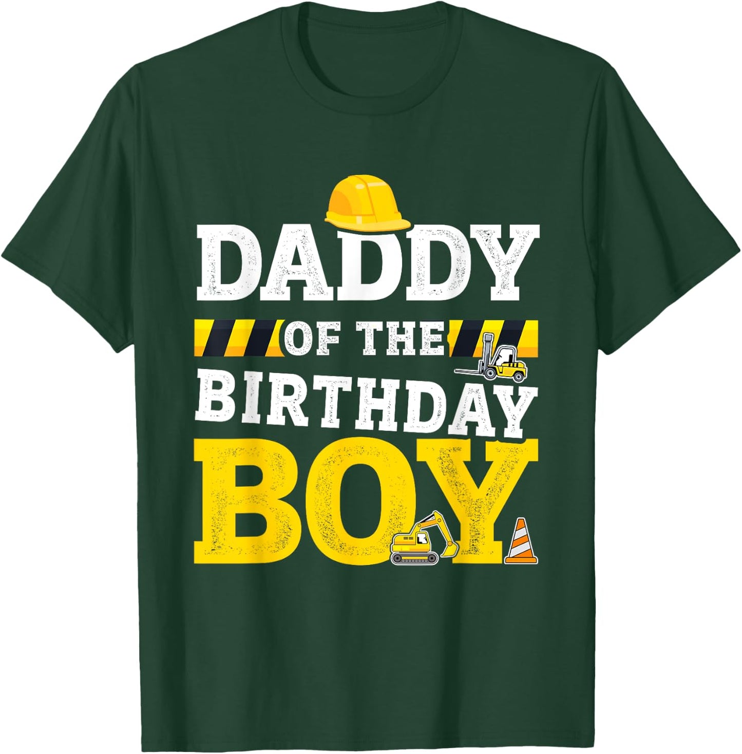 Daddy of the birthday boy matching family construction party T-Shirt - T-Shirt | Forest