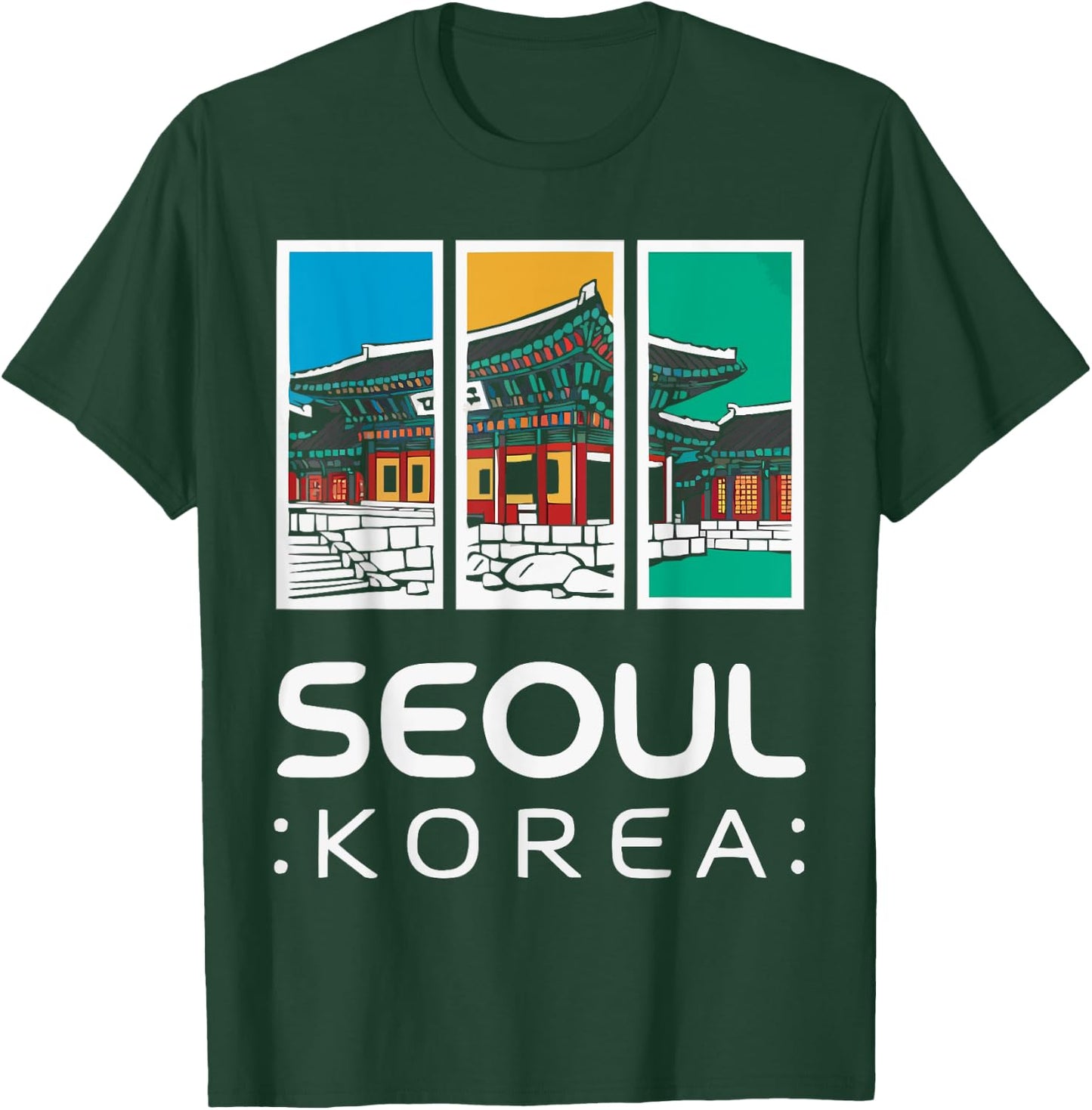 Seoul South Korea Travel Vacation Saranghae I Love Seoul T-Shirt - T-Shirt | Forest