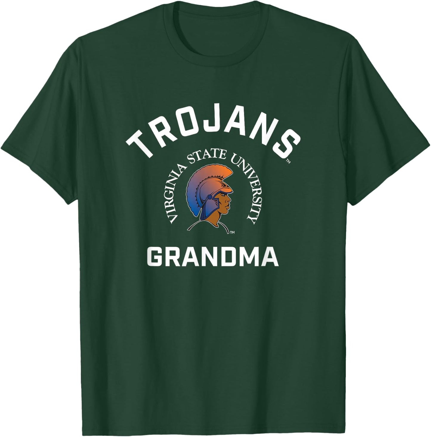 Virginia State University VSU Trojans Arched Grandma T-Shirt - T-Shirt | Forest