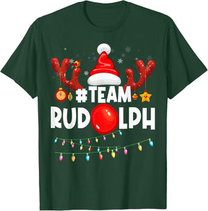 Team Rudolph-Cool Christmas Reindeer Costume T-Shirt - T-Shirt | Forest