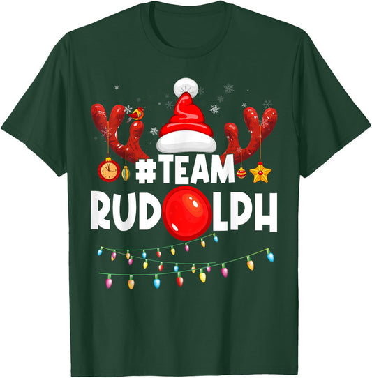 Team Rudolph-Cool Christmas Reindeer Costume T-Shirt - T-Shirt | Forest