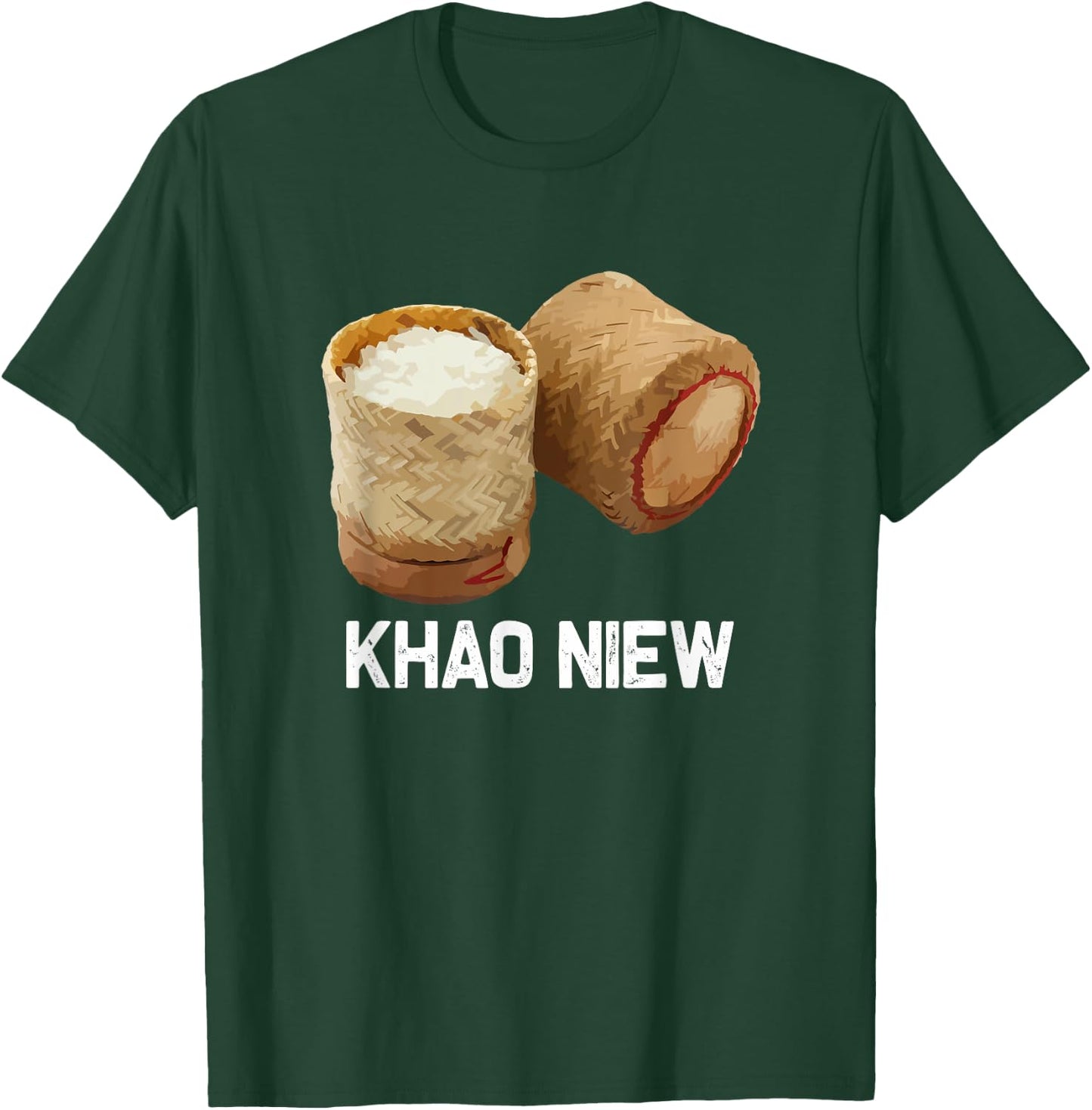 Sticky Rice | Khao Niew | Laos Thai Food Culture T-Shirt - T-Shirt | Forest