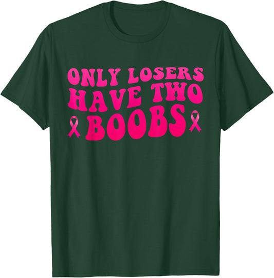 Funny Mastectomy Breast Cancer Awareness T-Shirt - T-Shirt | Forest