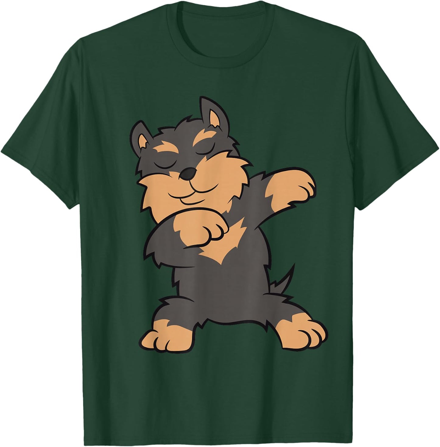 Dabbing Yorkie Cute Dabbing Yorkshire Terrier T-Shirt - T-Shirt | Forest