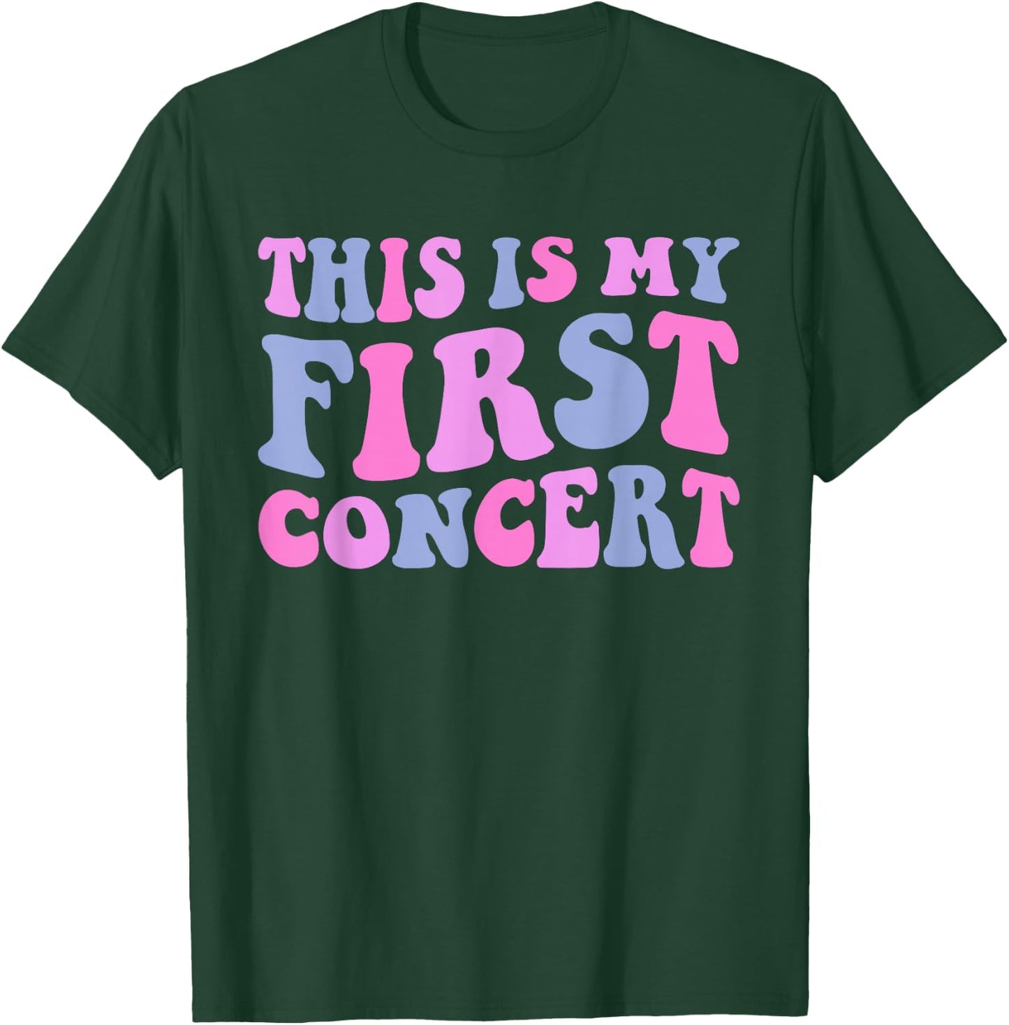 This Is My First Concert Music Event Retro Groovy Girls T-Shirt - T-Shirt | Forest