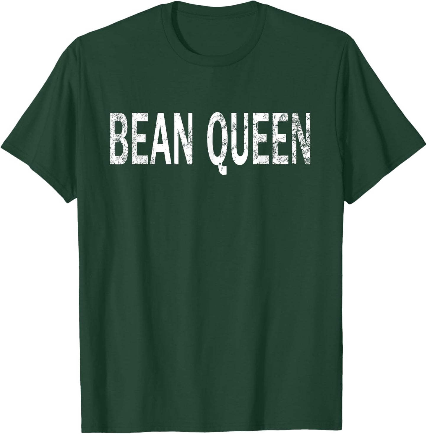 Vintage Bean Queen Distressed Coffee Enthusiast T-Shirt - T-Shirt | Forest
