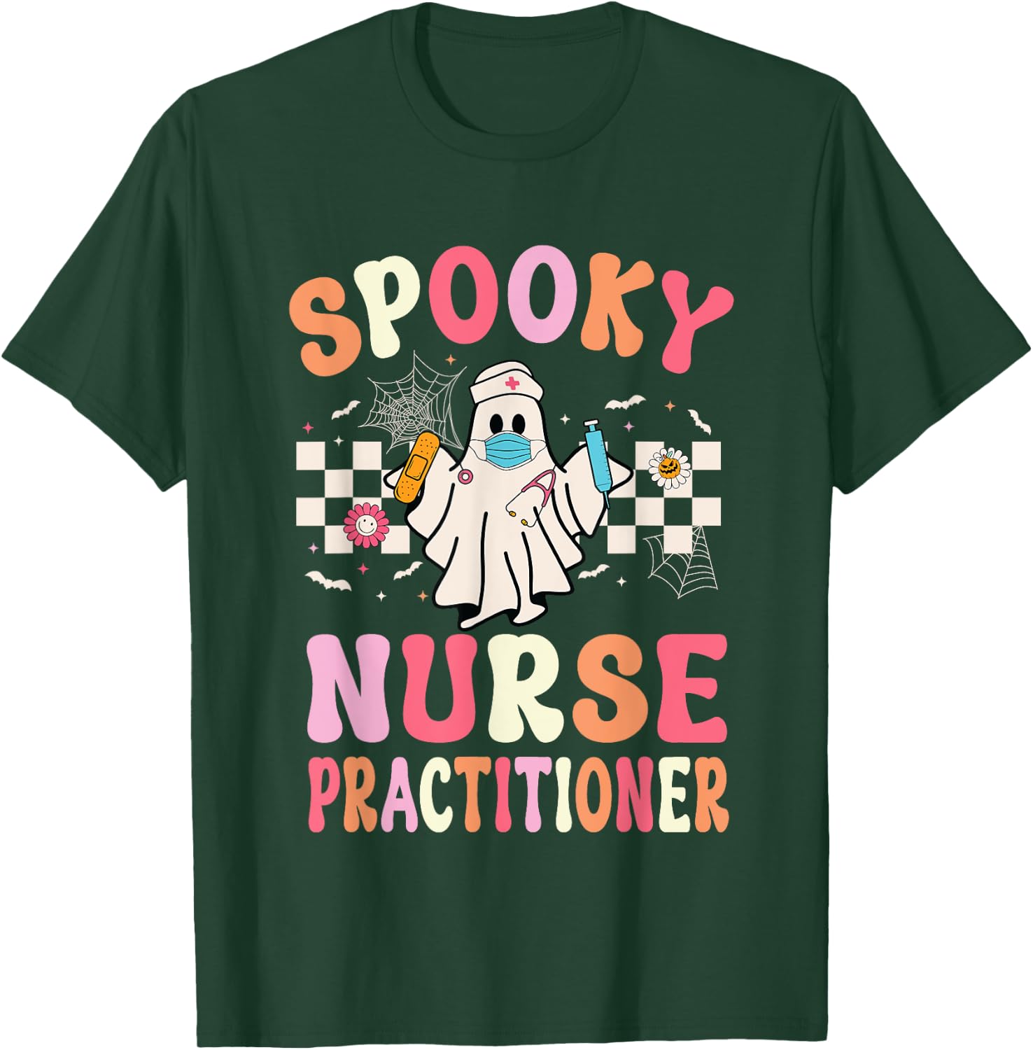 Spooky Nurse Practitioner Ghost Halloween Nurse Practitioner T-Shirt - T-Shirt | Forest
