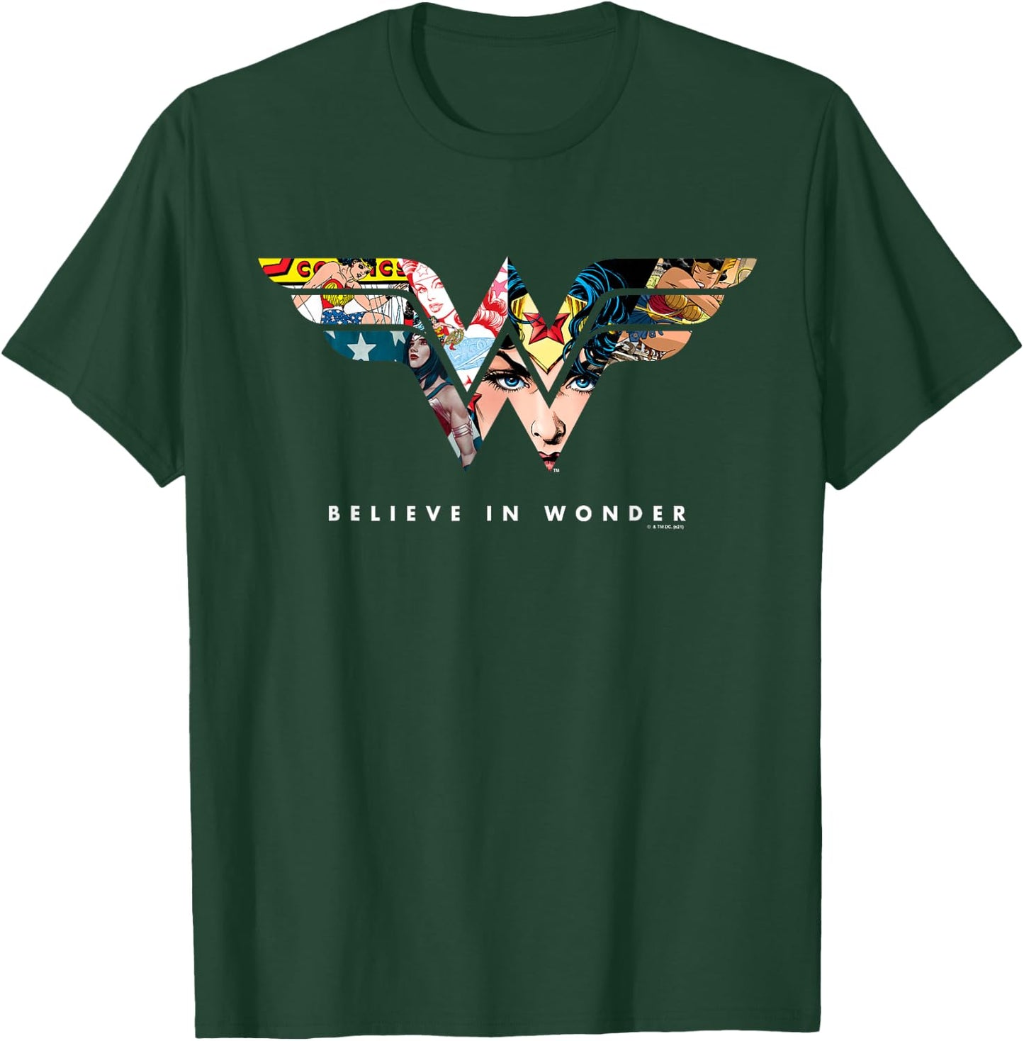 Wonder Woman 80th Believe in Wonder WW Logo T-Shirt - T-Shirt | Forest