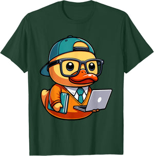 Tech Nerd Techie Programmer Coder Coding Duck T-Shirt - T-Shirt | Forest