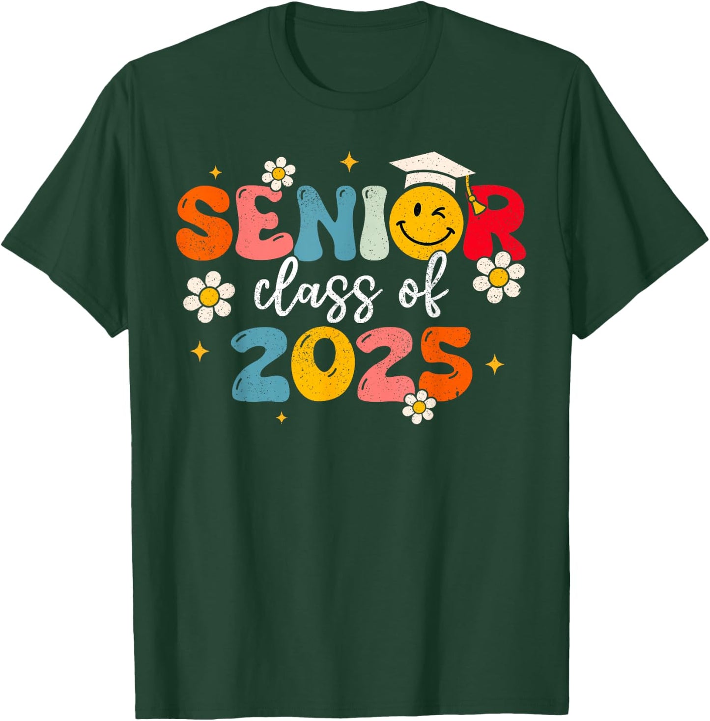 Class Of 2025 Senior 2025 Groovy Graduation 2025 Women T-Shirt - T-Shirt | Forest