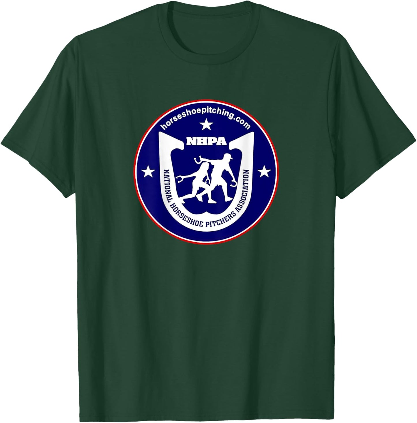 National Horseshoe Pitchers Association NHPA Back Logo T-Shirt - T-Shirt | Forest