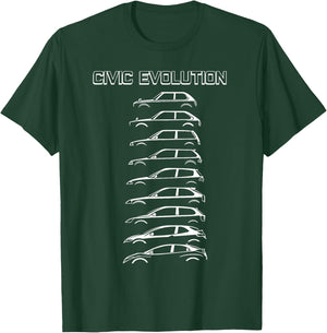 Civic Evolution EK EG Type R SI EF Japanese Car , Small, Black T-Shirt - T-Shirt | Forest
