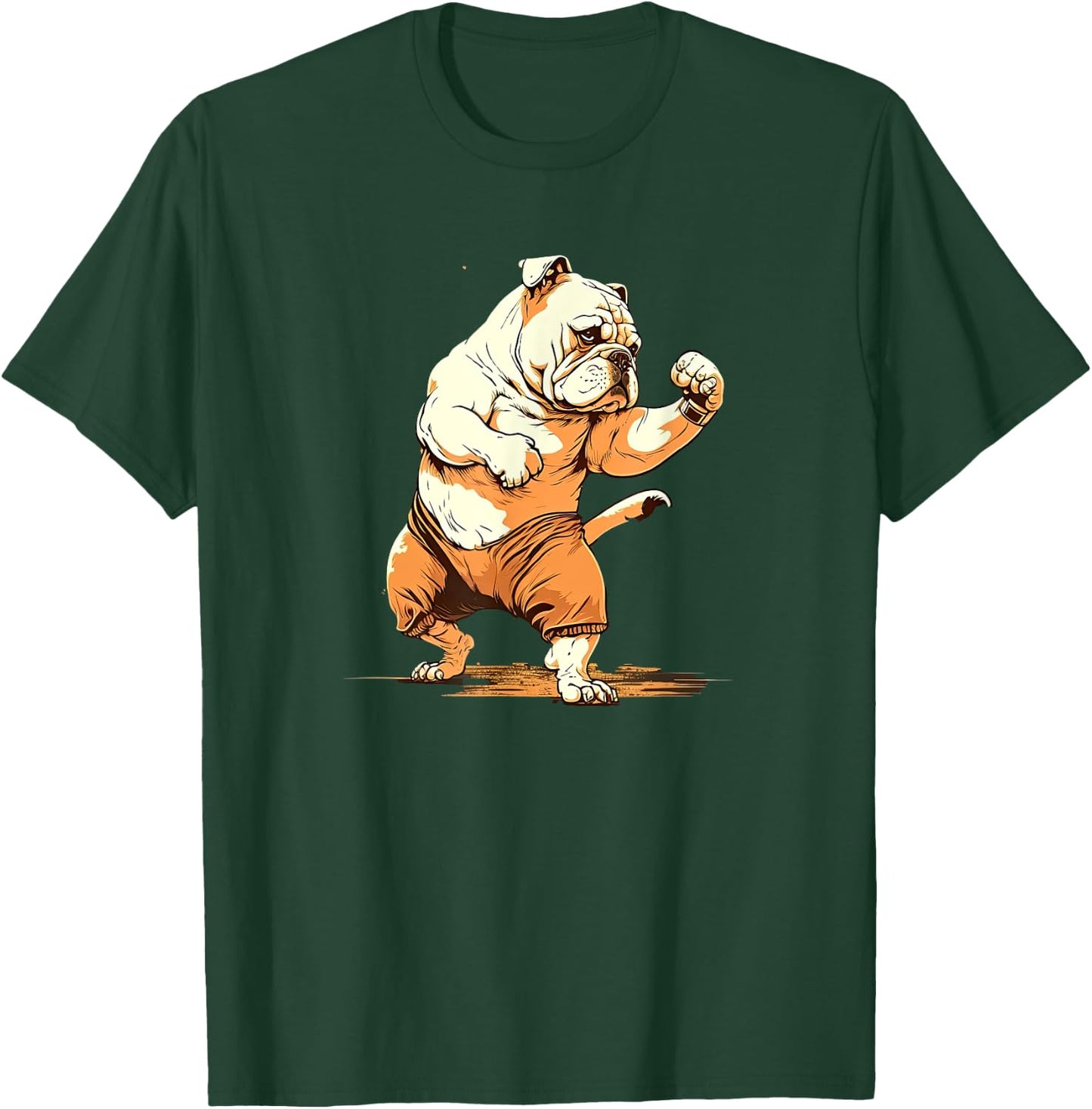 Funny Bulldog Dog Dabbing Dancing The Dab Women Girls Kids T-Shirt - T-Shirt | Forest