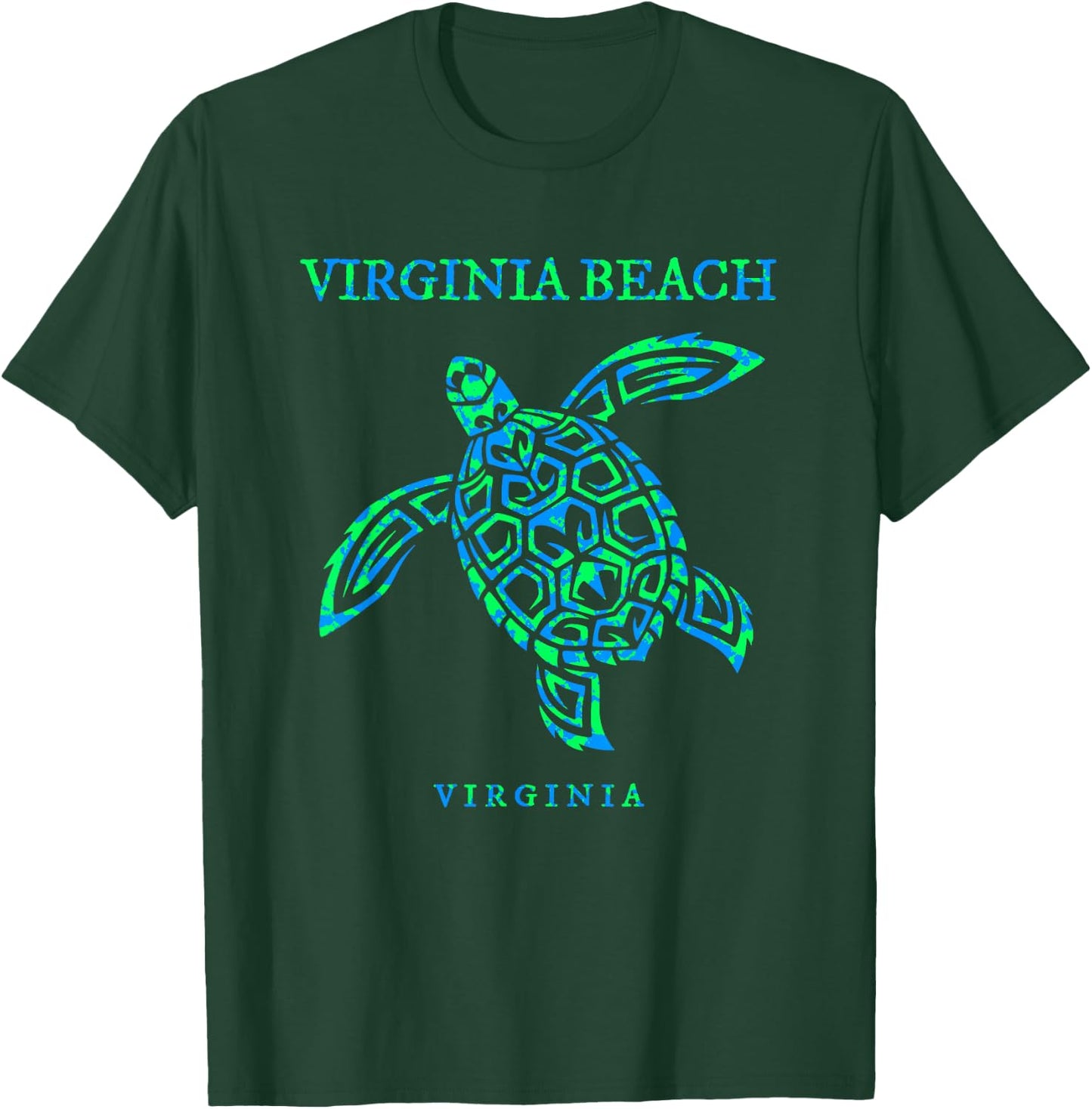 Virginia Beach Virginia Sea Turtle Vacation Souvenir Women Girls Kids T-Shirt - T-Shirt | Forest