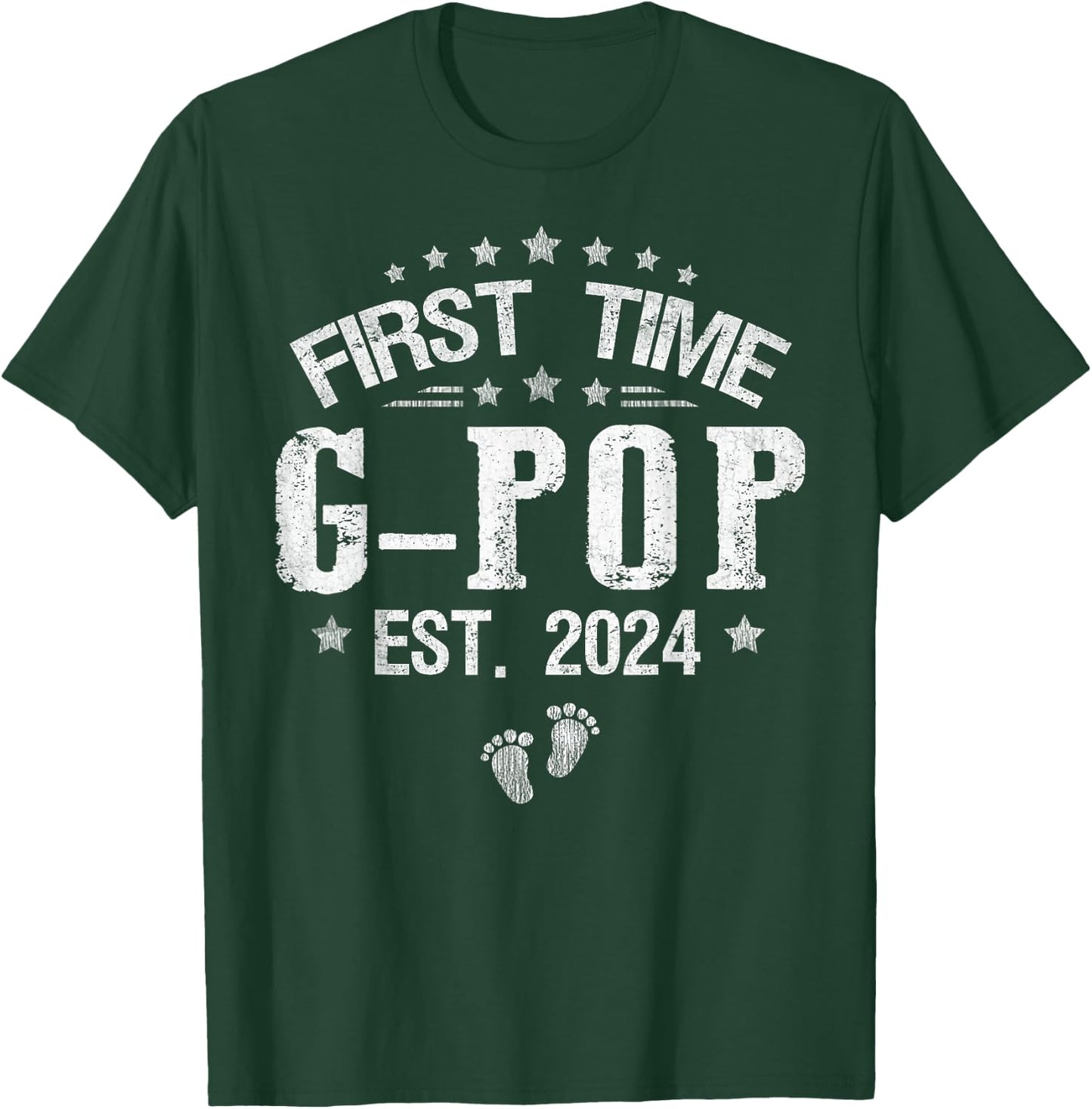 First time G-Pop est.2024 Father's Day Promoted To G-Pop T-Shirt - T-Shirt | Forest