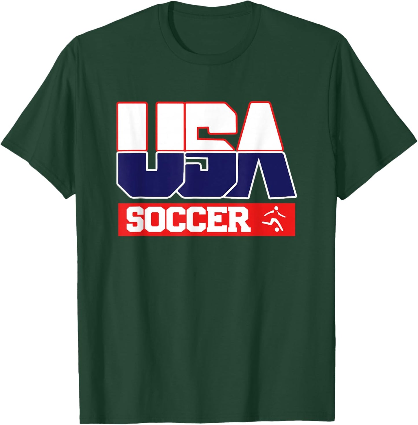 USA Team Soccer - Men & Women American Sports T-Shirt - T-Shirt | Forest