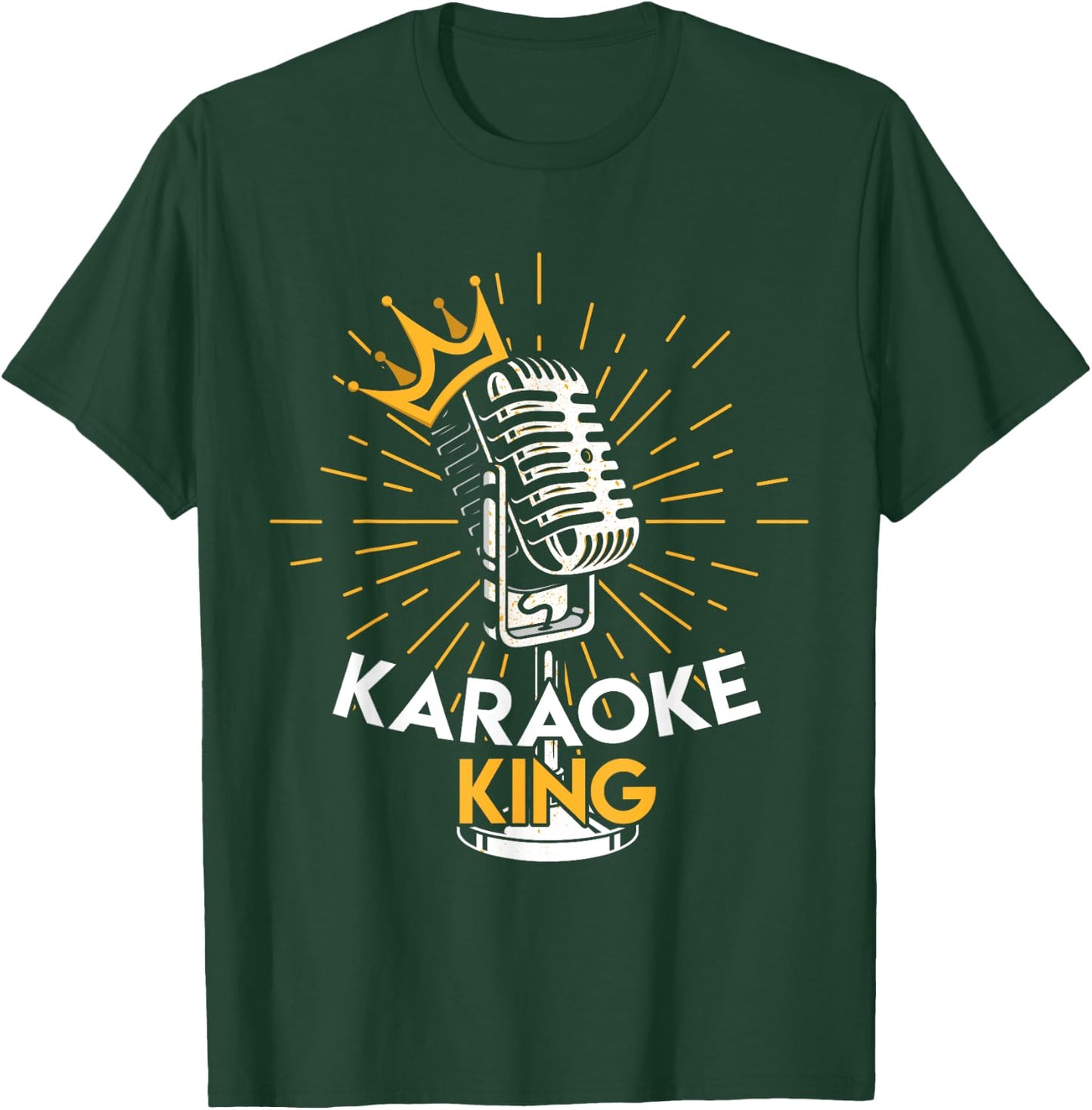 Karaoke Machine King Mic Vocalist Karaoke Singing Microphon T-Shirt - T-Shirt | Forest
