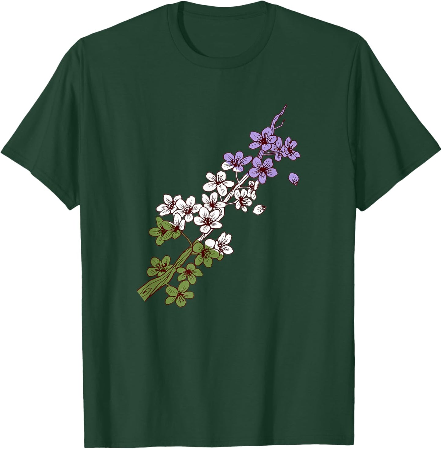 Subtle Genderqueer Pride Flower LGBT Queer Gay Flag T-Shirt - T-Shirt | Forest