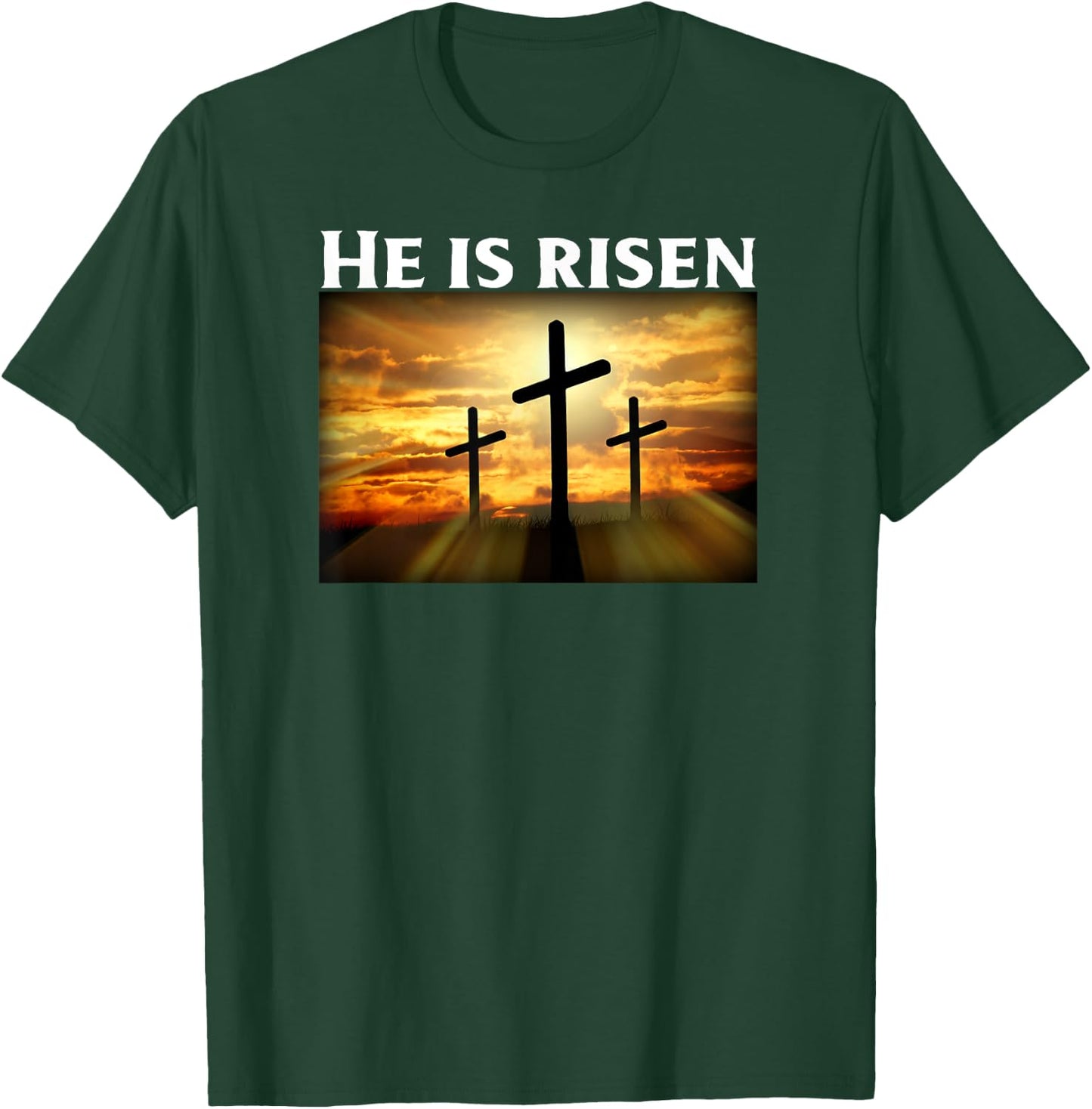 Easter T Shirt | He Is Risen T Shirt | Christian T Shirt T-Shirt - T-Shirt | Forest